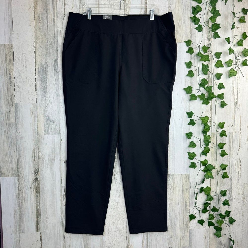 Weatherproof Vintage slim fit flex waist Black, pants, Size XL